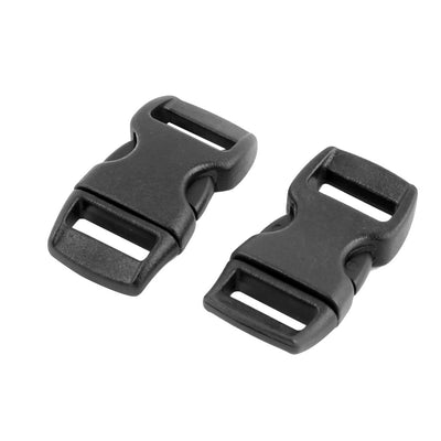Harfington Uxcell Plastic Side Quick Release Clasp Buckles Webbing Strap Black 11mm Width 20pcs