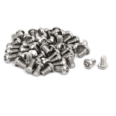 uxcell Uxcell M6 x 10mm 304 Stainless Steel Torx Security Pan Head Screws Fasteners 50PCS