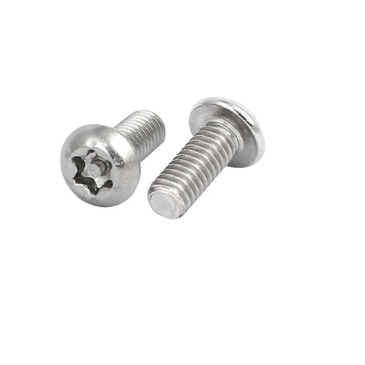 Harfington Uxcell M4 x 10mm 304 Stainless Steel Torx Security Pan Head Screws Fasteners 25PCS
