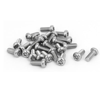 Harfington Uxcell M5x12mm 304 Stainless Steel Button Head Torx Security Tamper Proof Screws 25pcs