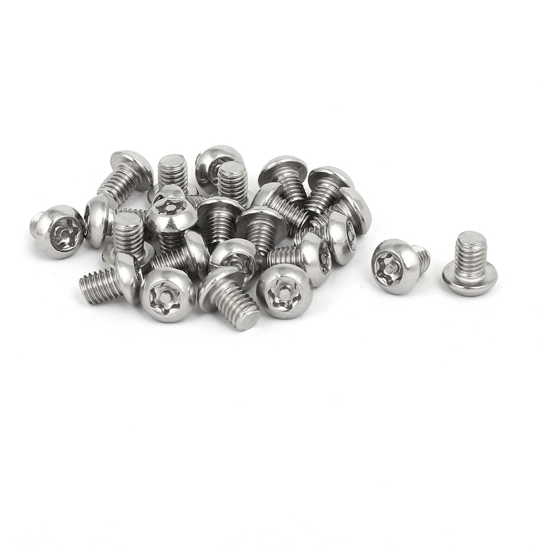 uxcell Uxcell M6 x 8mm 304 Stainless Steel Torx Security Pan Head Machine Screws 25PCS