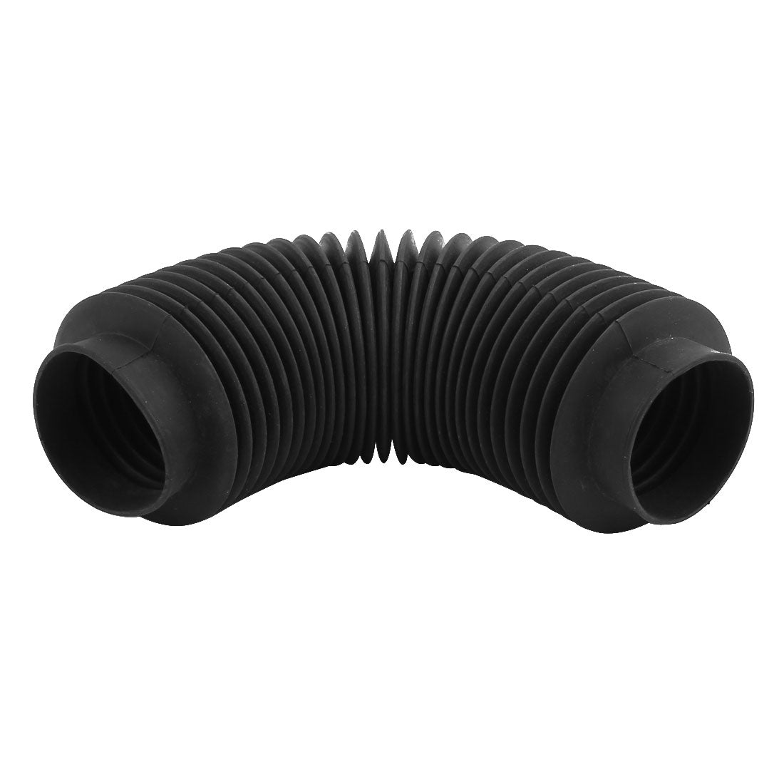 uxcell Uxcell Black Mechanical Corrugated Sleeve Dust Cover Moulded Bellow 50mmx500mm