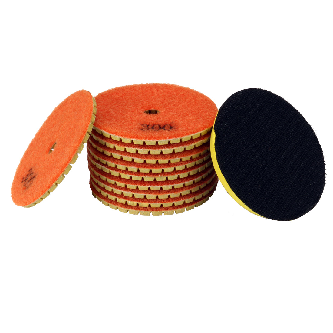 uxcell Uxcell 3-inch Diamond Wet Polishing Pad Disc Grit 300 10pcs for Granite Concrete Marble