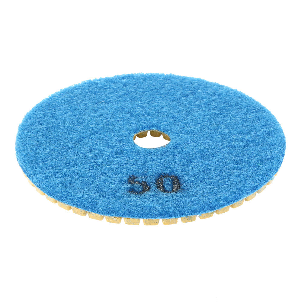 uxcell Uxcell 4" Diamond Wet Polishing Pad Disc Grit 50 10pcs for Granite Concrete Marble