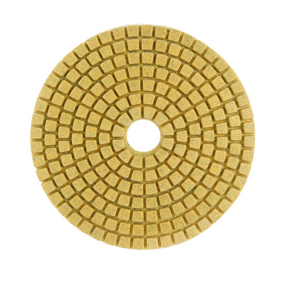 Harfington Uxcell 4" marble Wet Polishing Pad Grit 100 10pcs for Granite Concrete Marble with a Rubber Backer Pad