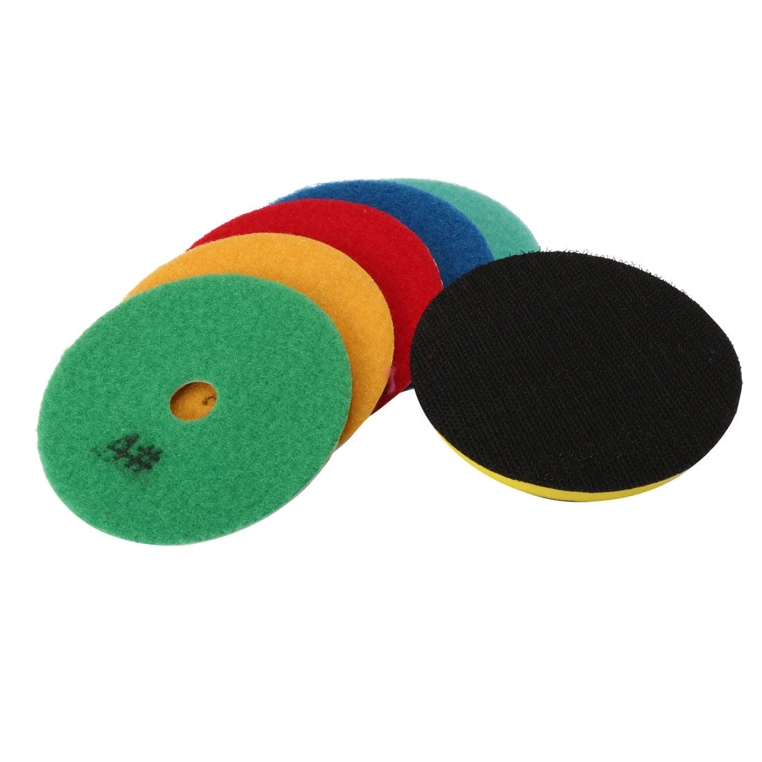 uxcell Uxcell 4-inch Diamond Dry Polishing Pad 5 in 1 for Sanding Marble Granite Stone