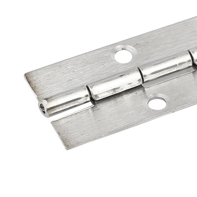 Harfington Uxcell 600mmx25mmx1mm Stainless Steel Screw Fixing Folding Continuous Hinges 3pcs