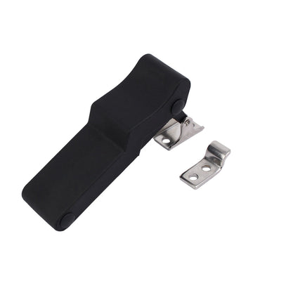 Harfington Uxcell Cabinets Draw Boxes Rubber Security Toggle Hasp Latch Lock Black 96.5x29x20mm