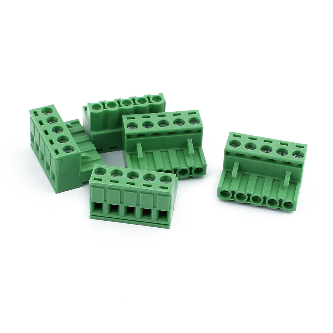 uxcell Uxcell 5Pcs 300V KF2EDGK 5.08mm Pitch 5-Pin PCB Screw Terminal Block Connector