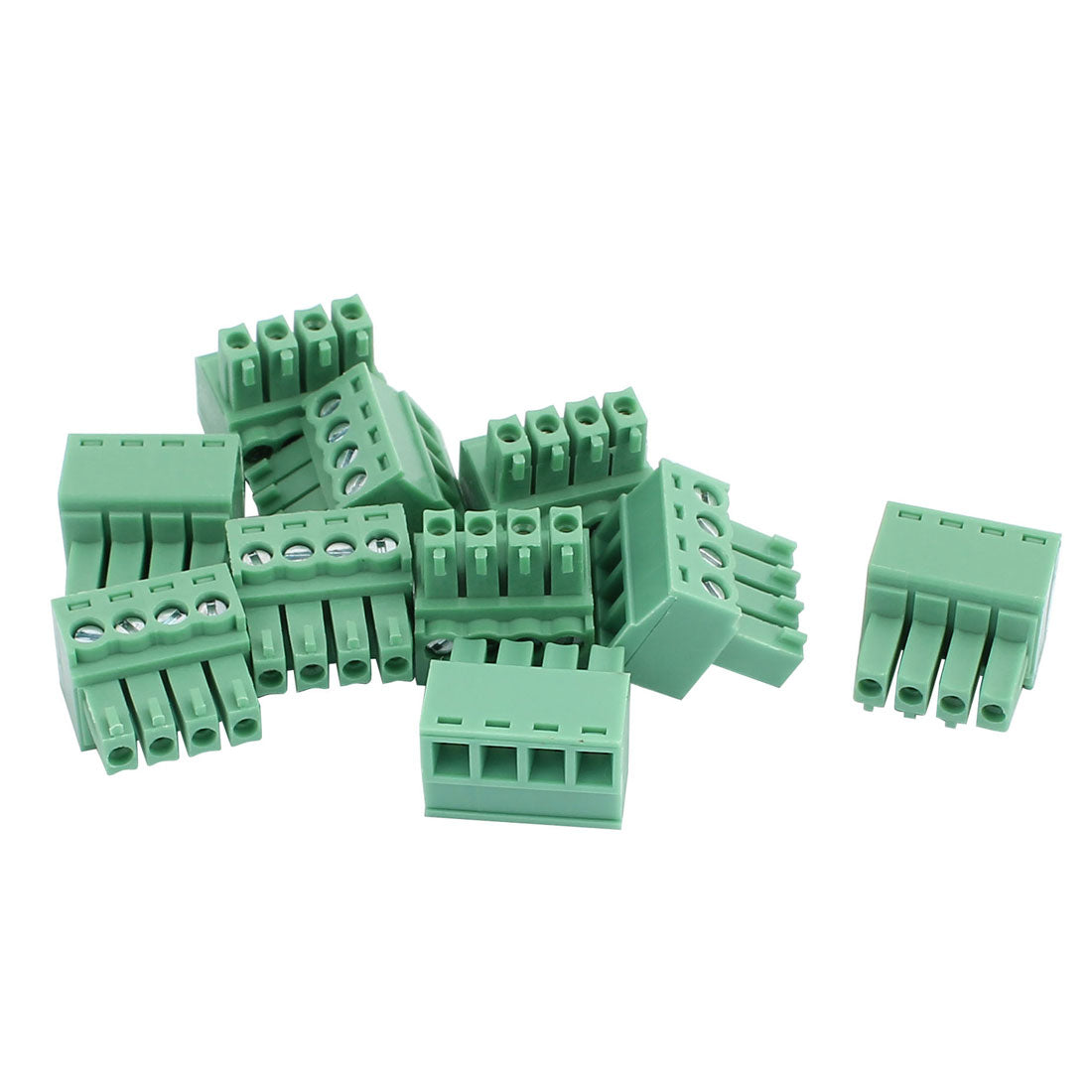 uxcell Uxcell 10Pcs 300V KF2EDGK 3.5mm Pitch 4-Pin PCB Screw Terminal Block Connector