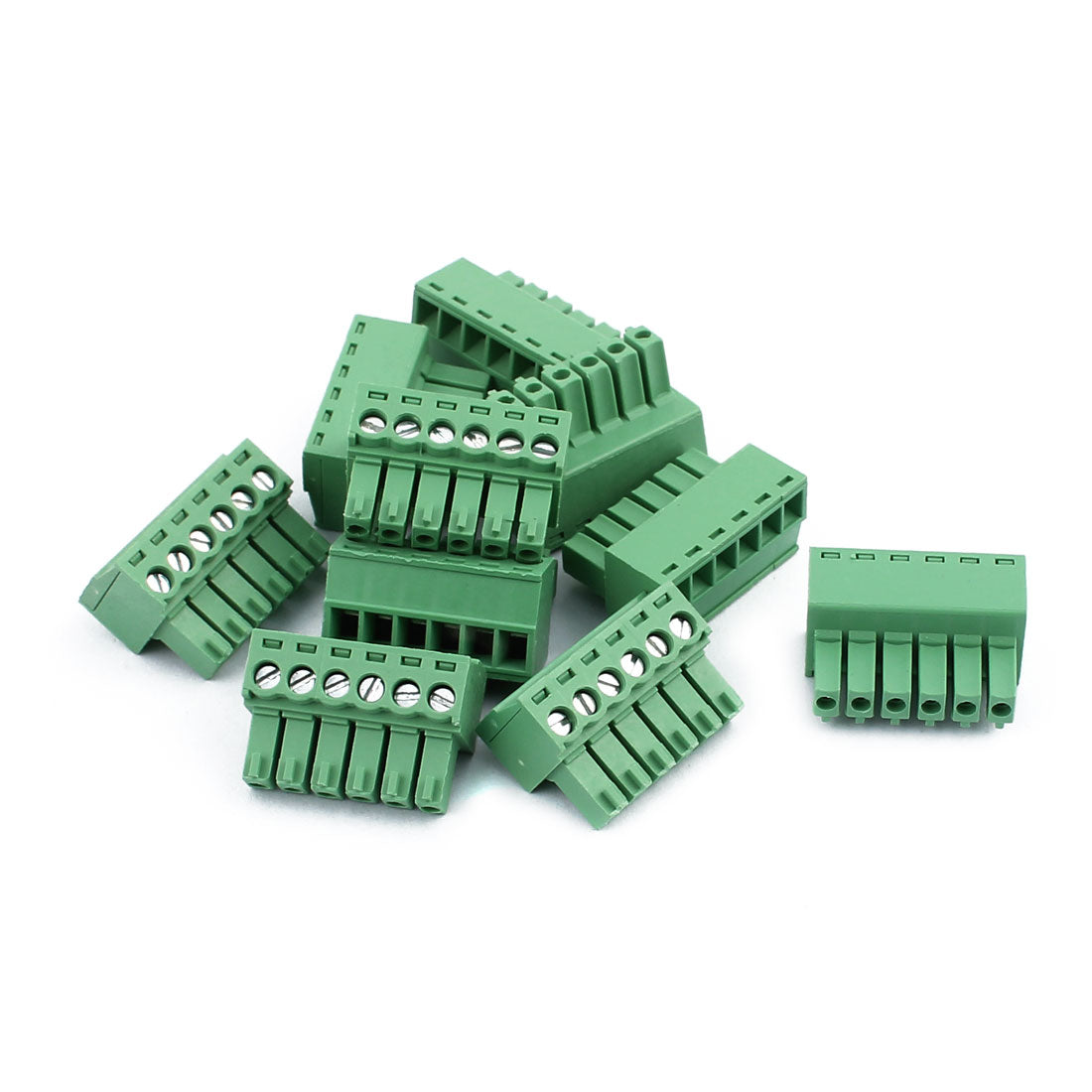 uxcell Uxcell 10Pcs 300V KF2EDGK 3.5mm Pitch 6-Pin PCB Screw Terminal Block Connector