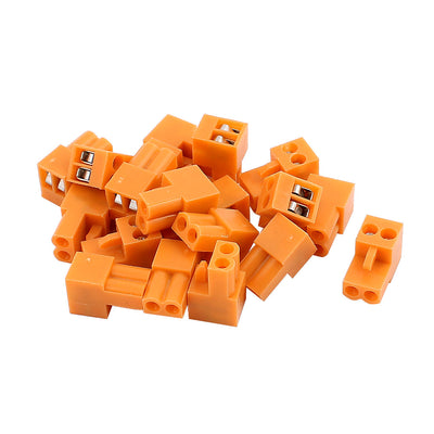 uxcell Uxcell 20Pcs 300V HT3.96K 3.96mm Pitch 2P PCB Screw Terminal Block Connector Orange