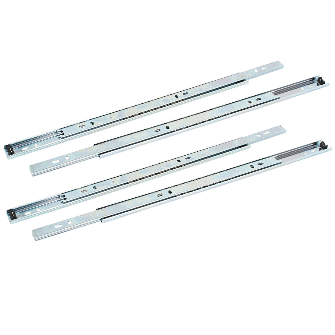 uxcell Uxcell Cabinet Drawer 2-Section Telescopic Ball Bearing Slides Rail Track 16'' Length 4pcs