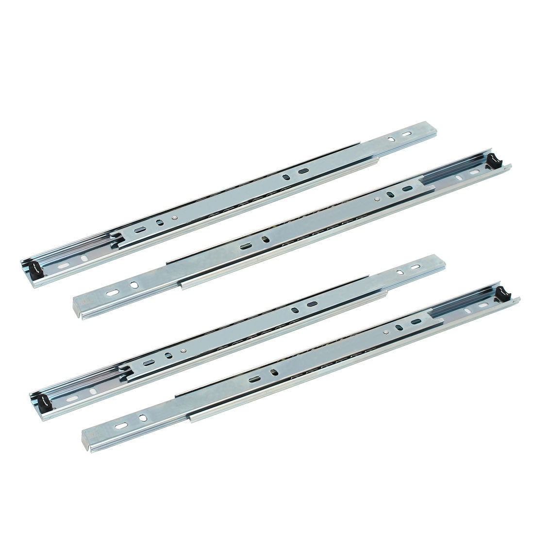uxcell Uxcell Cabinet Drawer 2-Section Telescopic Ball Bearing Slides Rail Track 12'' Length 4pcs