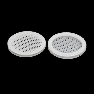 Harfington Uxcell Furniture Cupboard Plastic Round Perforated Mesh Air Vents Louver Ventilation 5mm 15pcs