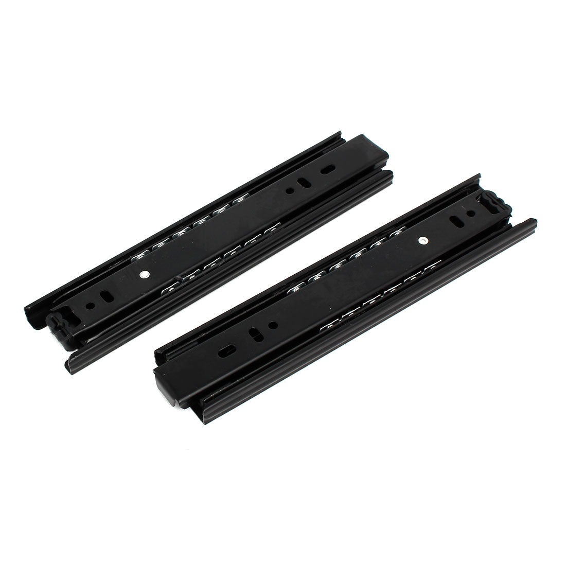 uxcell Uxcell 8'' Length 3-Section Ball Bearing Full Extension Drawer Slides Track Black 2pcs