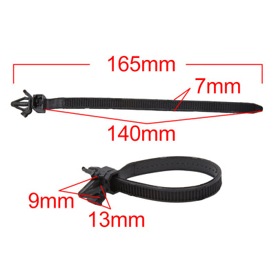 Harfington Uxcell 20Pcs 7mm x 165mm Plastic Self-Locking Zip Trim Wrap Cable Wire Loop Ties Fastener