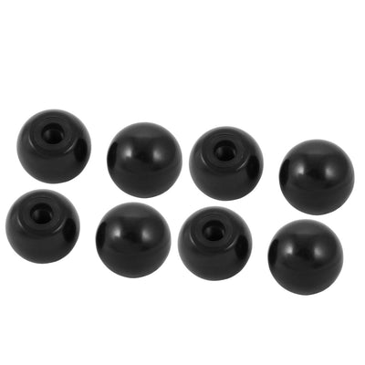 uxcell Uxcell 8Pcs M8 Thread Bore 30mm Dia Black Plastic Ball Lever Knob Handle for Lathe Machinery