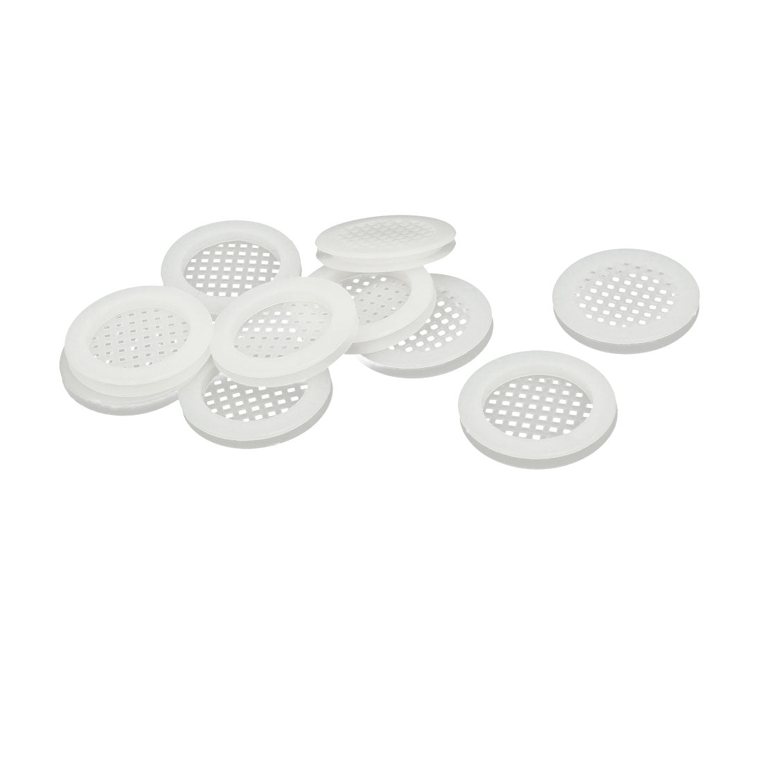 uxcell Uxcell Shoes Cabinet Plastic Square Mesh Hole Air Vent Louver Cover 45mm Dia 10pcs