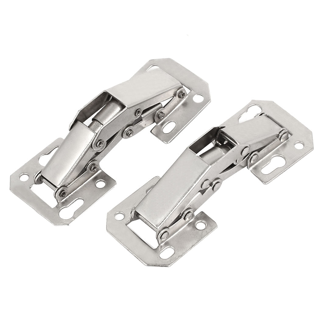 uxcell Uxcell Cabinet Cupboard Closet Bridge Shaped Spring Loaded Hinges 80x32x19mm 2pcs