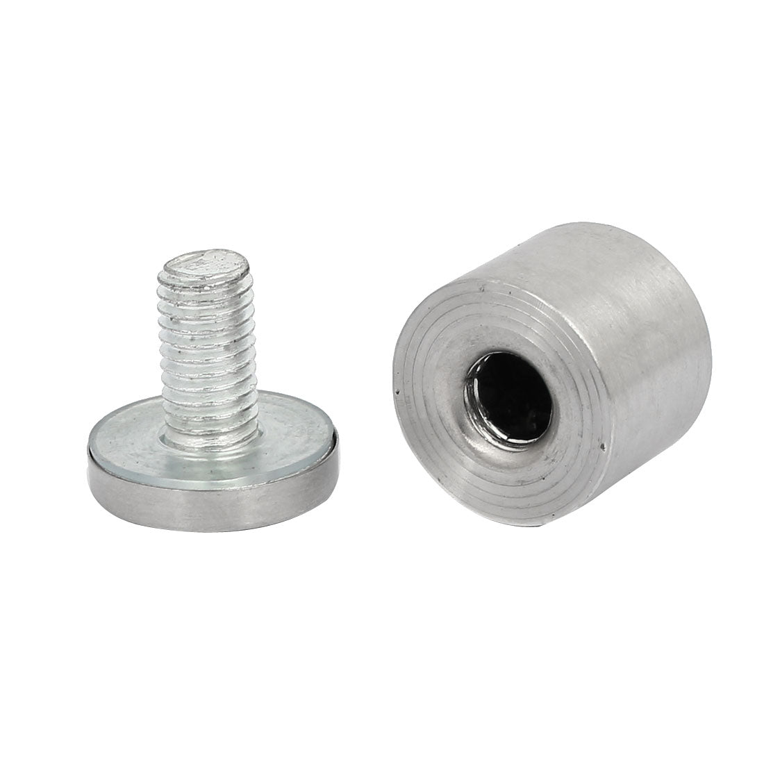 uxcell Uxcell 25mmx25mm Stainless Steel Glass Table Spacers Standoff Fixing Screws Bolts 2pcs