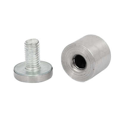 Harfington Uxcell 25mmx25mm Stainless Steel Glass Table Spacers Standoff Fixing Screws Bolts 2pcs