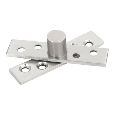 uxcell Uxcell 75mm 3-inch Length Stainless Steel 360 Degree Rotation Hidden Door Pivot Hinges