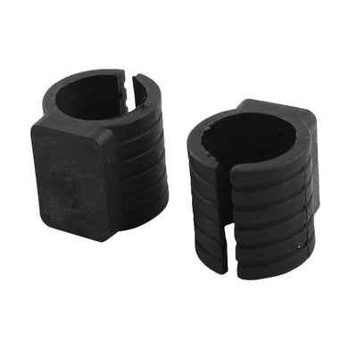 Harfington Uxcell Plastic U-Shaped Chair Pipe Foot Clamp Pads Floor Glides Caps Black 14mm Fit Dia 30pcs