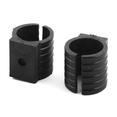 Harfington Uxcell Plastic U-Shaped Chair Pipe Foot Clamp Pads Floor Glides Caps Black 19mm Fit Dia 20pcs