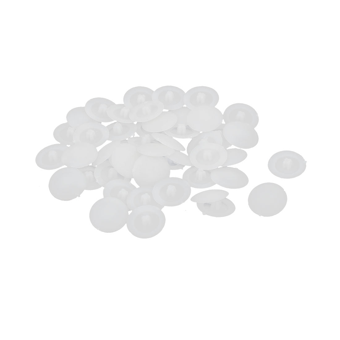 uxcell Uxcell 12mm Dia Plastic Phillips Screw Cap Hole Plugs Dust Proof Covers White 50pcs