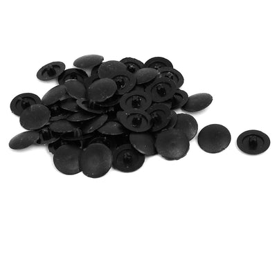 Harfington Uxcell 12mm Dia Plastic Phillips Screw Cap Hole Plugs Dust Proof Covers Black 50pcs