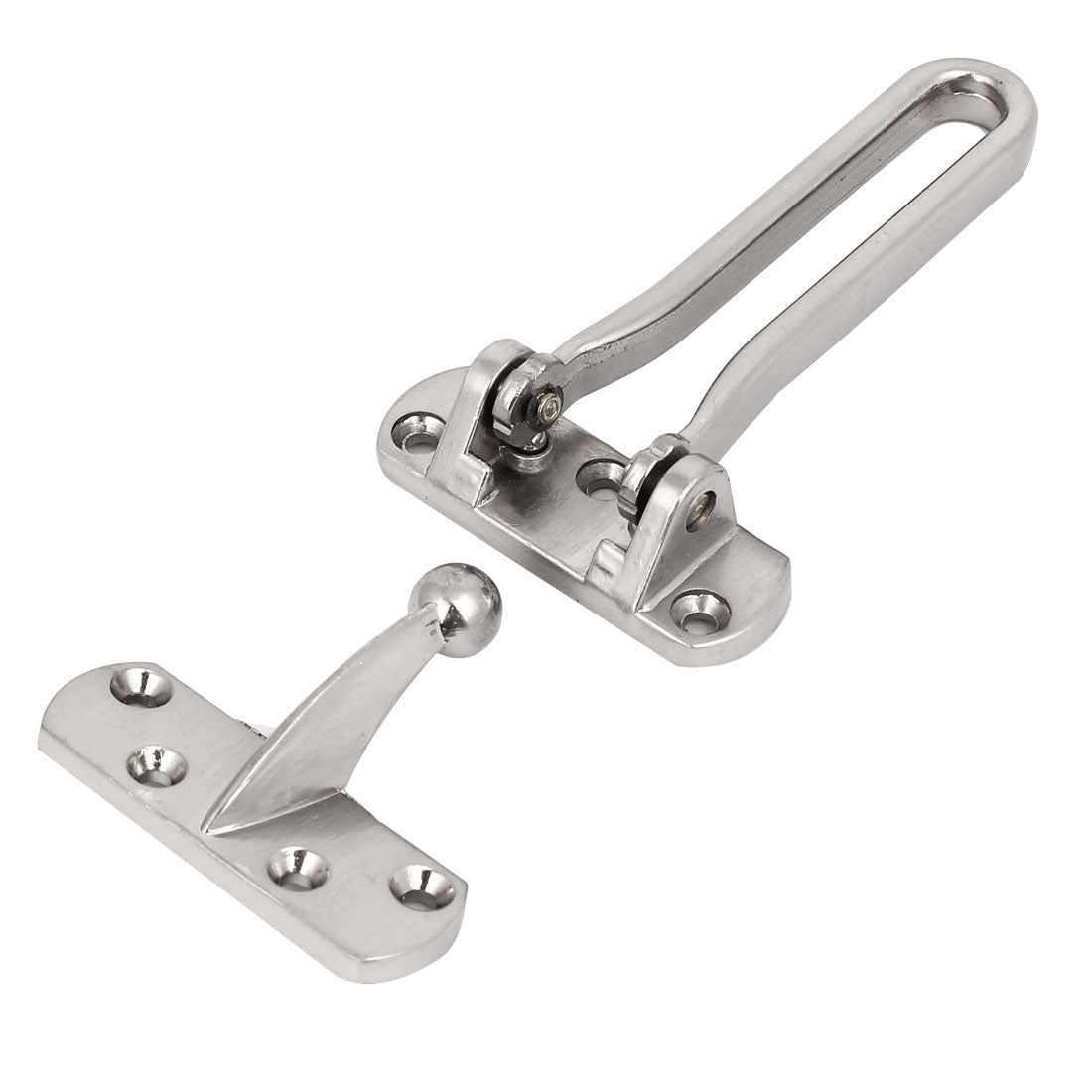 uxcell Uxcell Home Hotel Security Door Guard Buckle Clasp Padlock Latch Lock Silver Tone