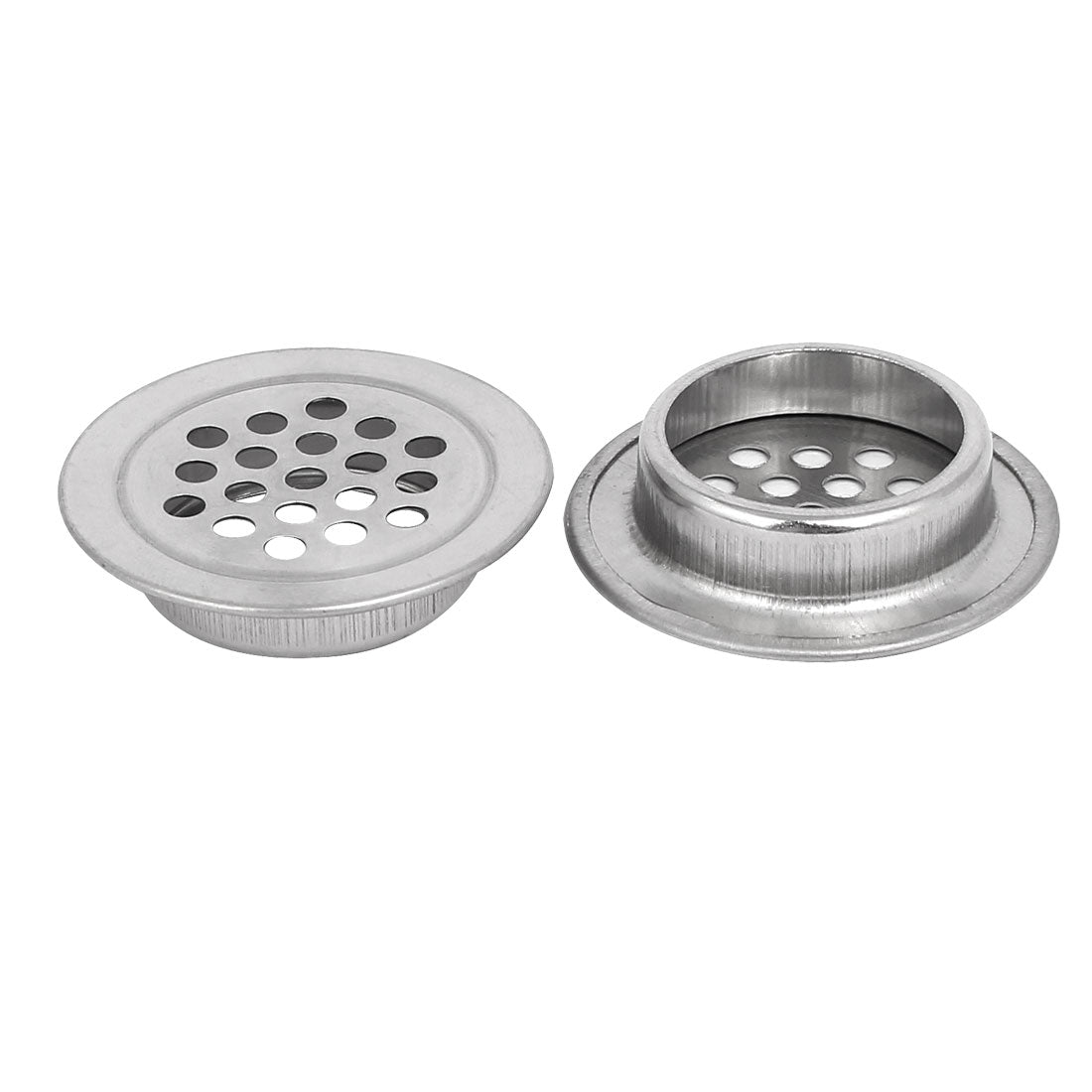 uxcell Uxcell 29mm Bottom Dia Stainless Steel Round Mesh Hole Air Vents Louver Flat 20pcs