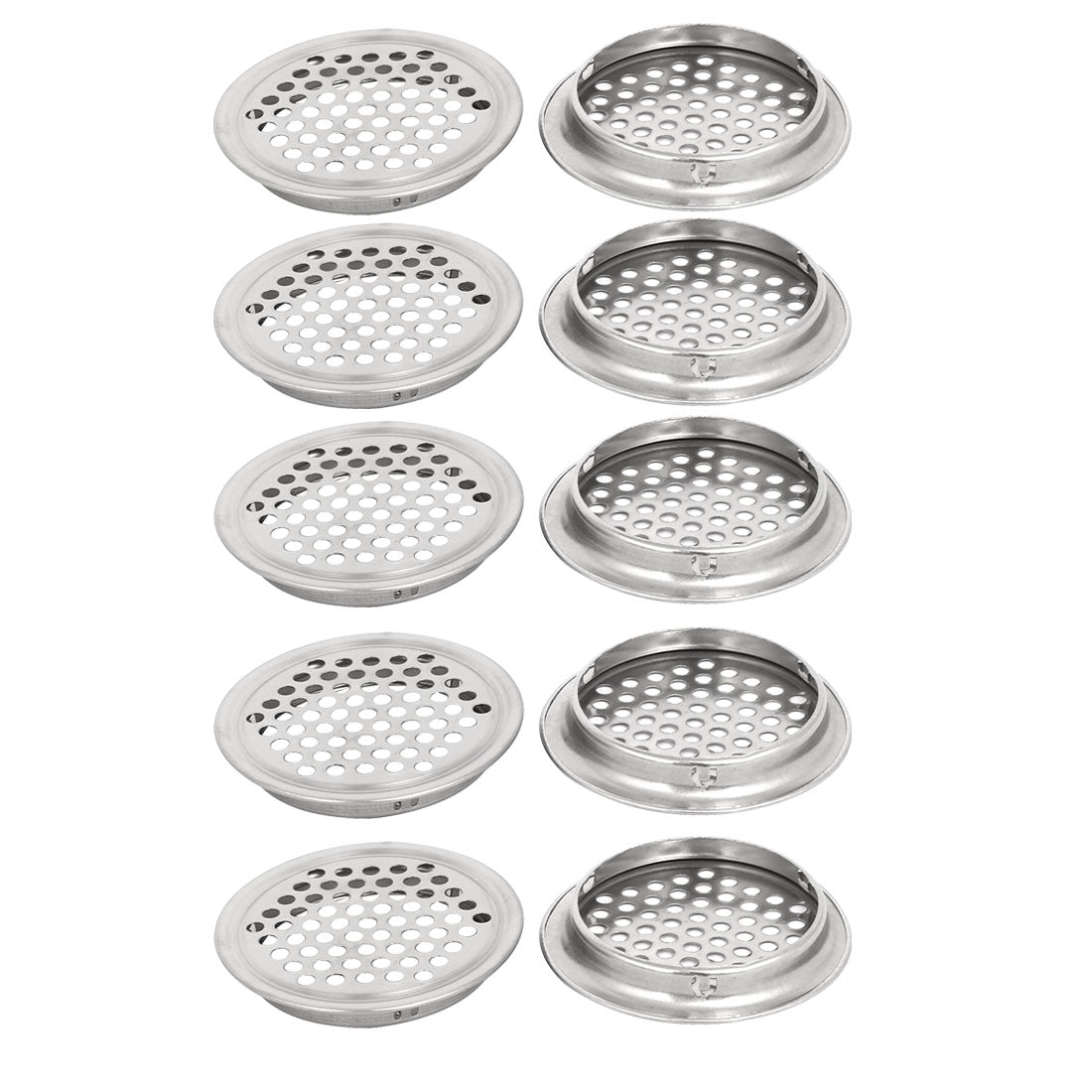 uxcell Uxcell 53mm Bottom Dia Stainless Steel Round Mesh Hole Air Vents Louver 10pcs
