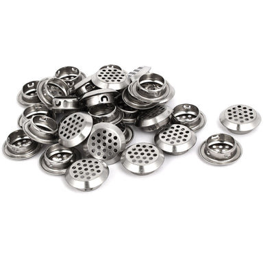 Harfington Uxcell Household Stainless Steel Round Shaped Mesh Hole Air Vents Louver 25mm Dia 30pcs