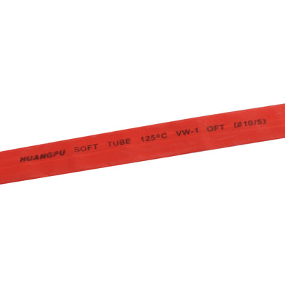 Harfington Uxcell 10mm Diameter 125C PVC Heat Shrink Tube Tubing Battery Wrap Red 3.9M Length