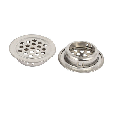 Harfington Uxcell 25mm Bottom Dia Stainless Steel Round Shaped Mesh Hole Air Vent Louver 5pcs