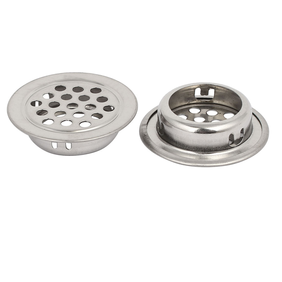 uxcell Uxcell 25mm Bottom Dia Stainless Steel Round Shaped Mesh Hole Air Vent Louver 30pcs