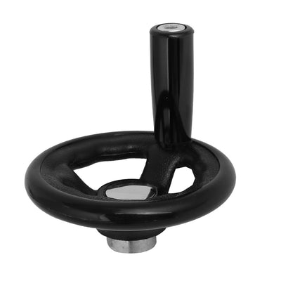 Harfington Uxcell 4-inch Diameter Plastic Round Hand Wheel w Revolving Handle