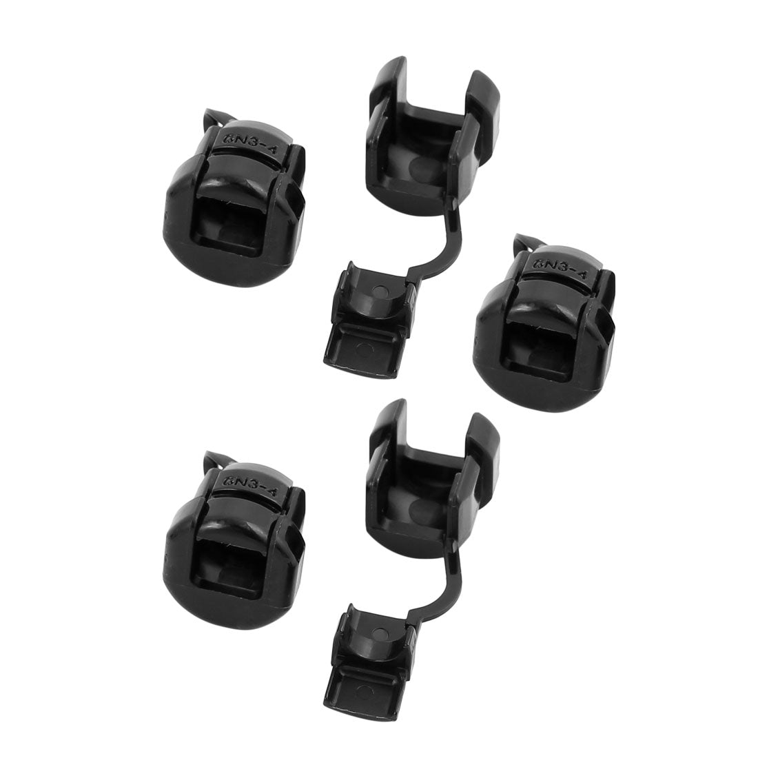 uxcell Uxcell 5Pcs 6N3-4 Round Cable Wire Strain Relief Bush Grommet 14mm Diameter Black