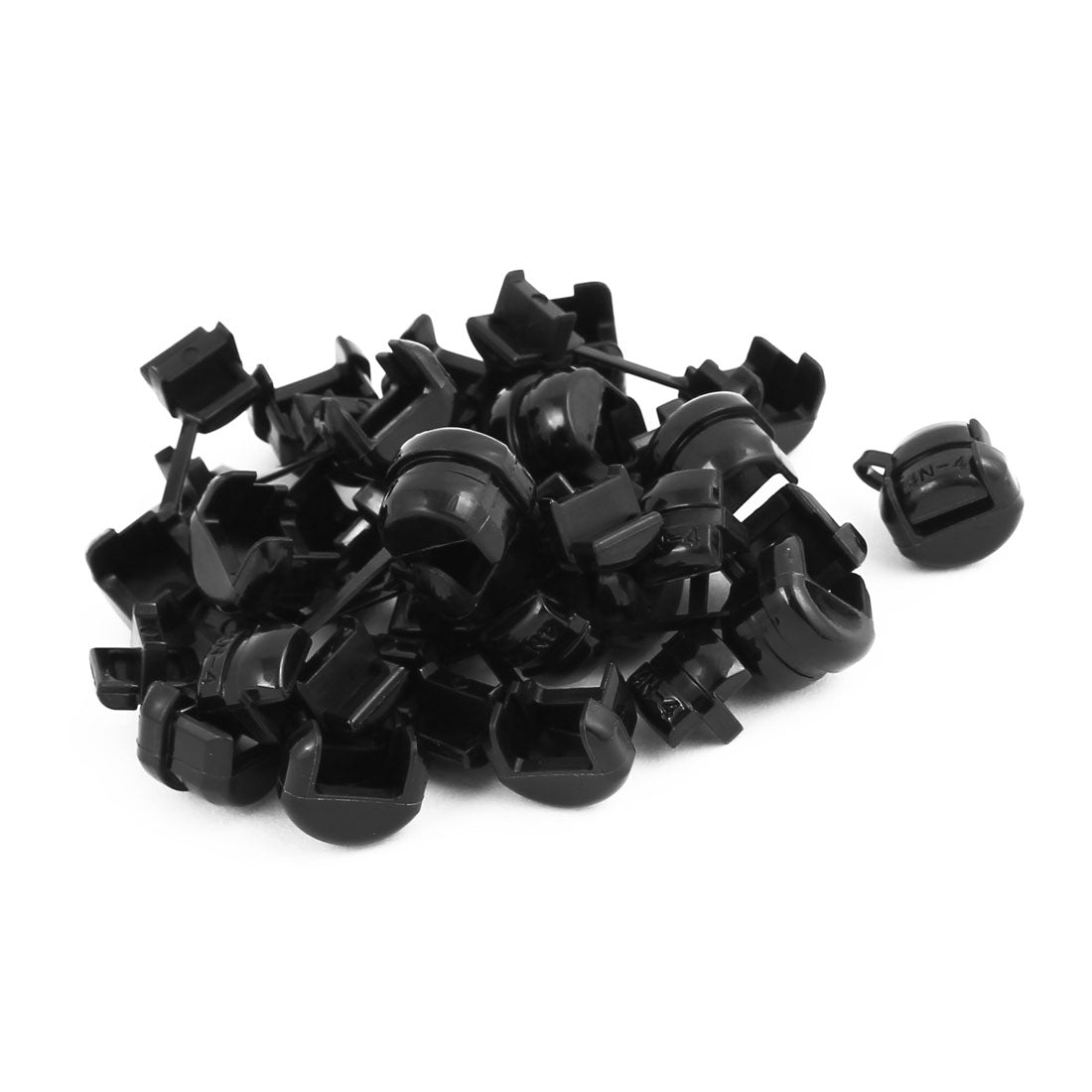 uxcell Uxcell 20Pcs 4N-4 Round Cable Wire Strain Relief Bush Grommet 11.5mm Diameter Black