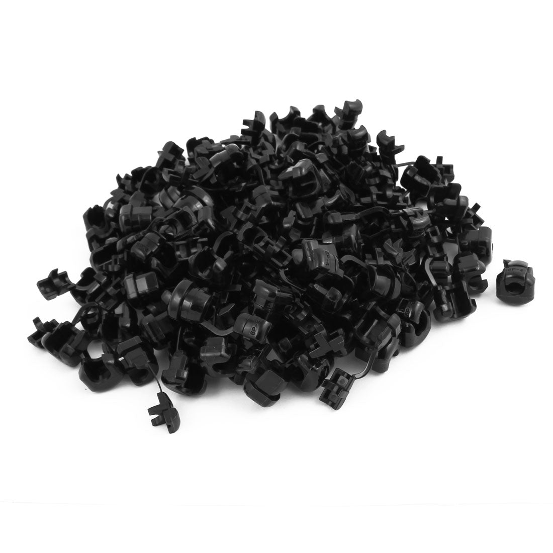 uxcell Uxcell 100Pcs 6P-4 Round Cable Wire Strain Relief Bush Grommet 14mm Diameter Black