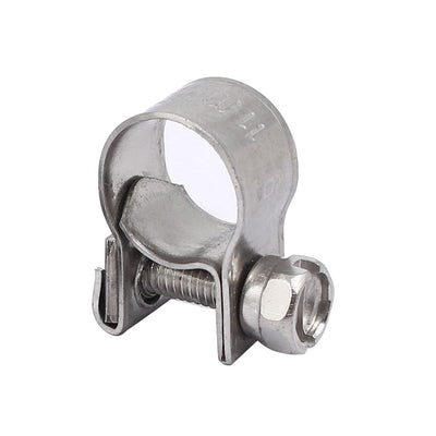 Harfington Uxcell 9mm-11mm 304 Stainless Steel Screw Mounted Adjustable Pipe Hose Clamps 4pcs