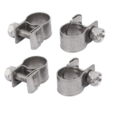 Harfington Uxcell 9mm-11mm 304 Stainless Steel Screw Mounted Adjustable Pipe Hose Clamps 4pcs