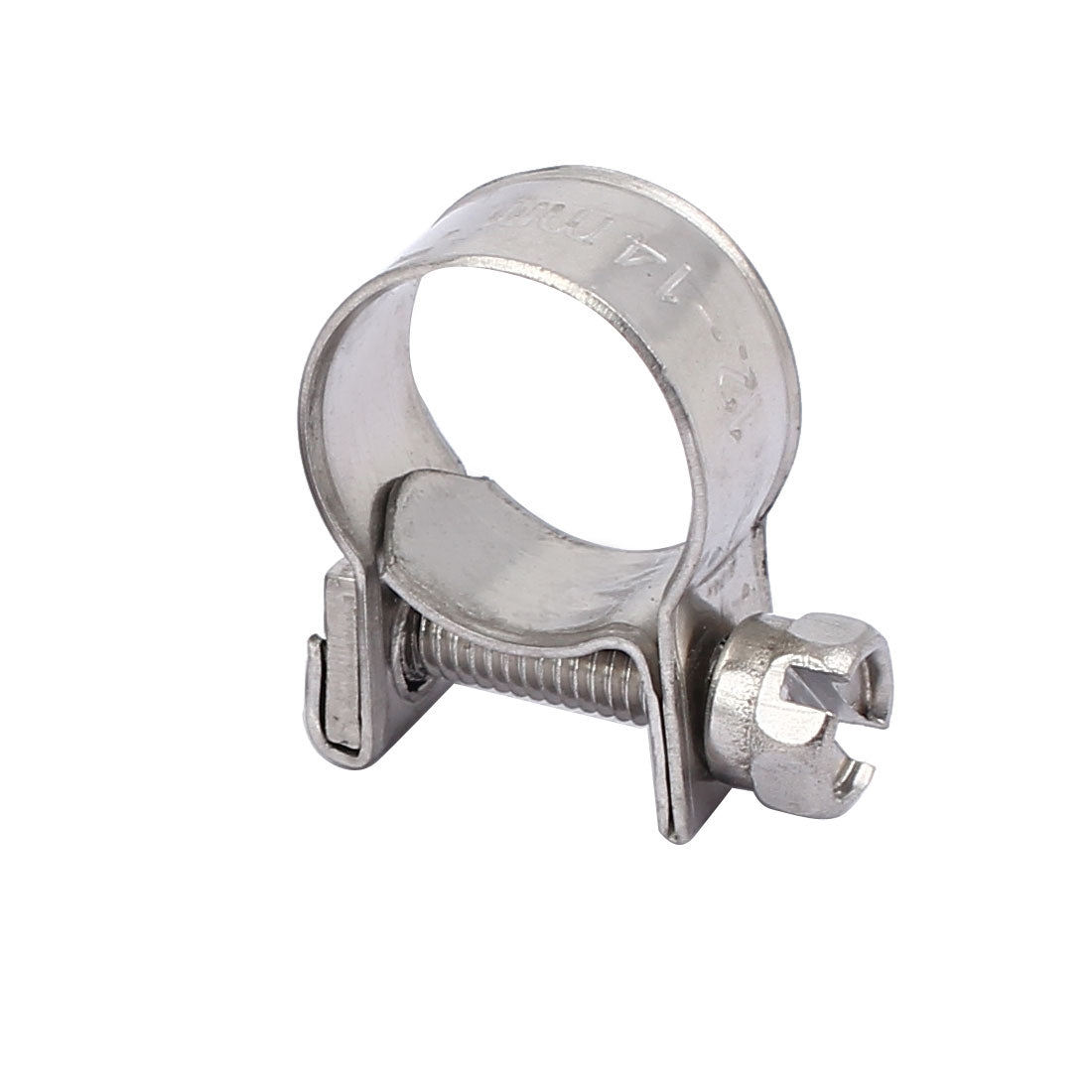 uxcell Uxcell 12mm-14mm 304 Stainless Steel Screw Mounted Adjustable Pipe Hose Clamps 4pcs