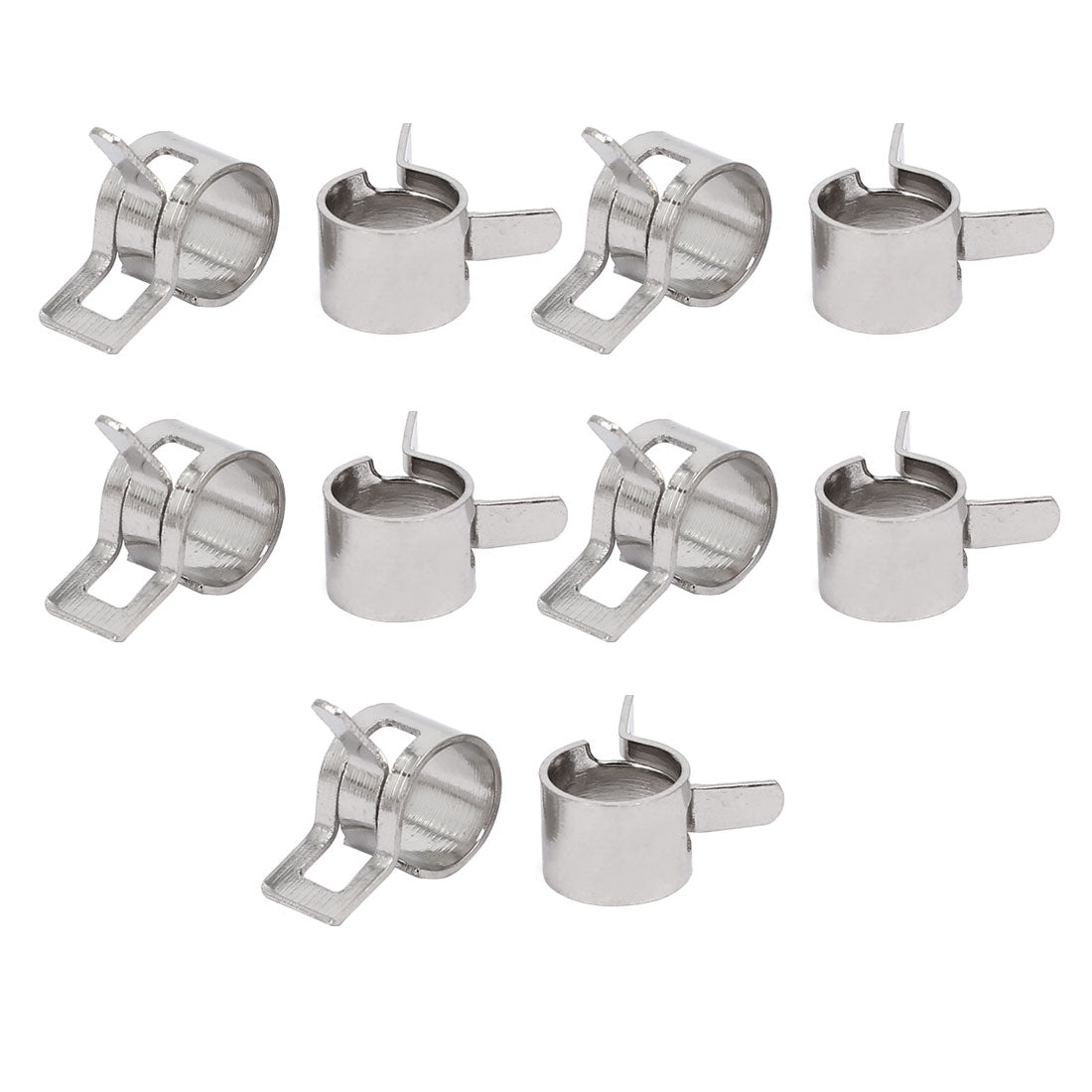 uxcell Uxcell 7mm Inner Dia Nickel Plated Spring Clip Water Pipe Fuel Line Hose Clamps 10pcs