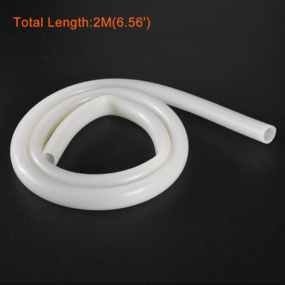 Harfington Uxcell Silicone Tube 2 M Flexible Silicone Rubber Tubing Water Air Hose Pipe for Pump Transfer