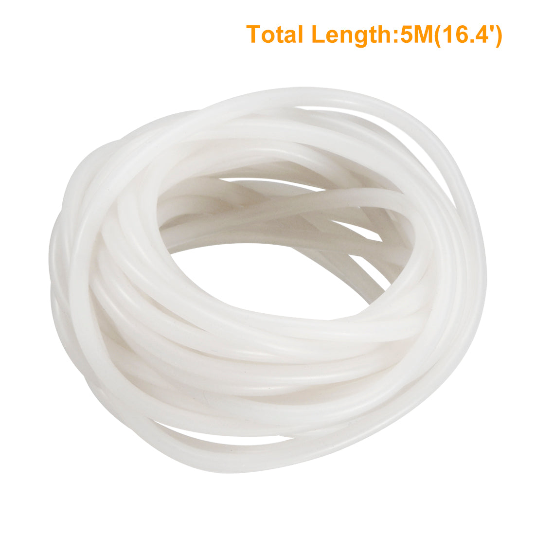 uxcell Uxcell Silicone Tube, 6mm ID, 9mm OD, 16.4', Flexible Silicone Rubber Tubing, Water Air Hose Pipe, Translucent, for Pump Transfer