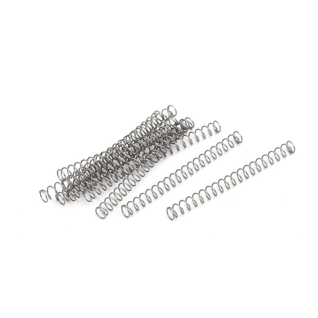 Uxcell 0.3mmx3mmx35mm 304 Stainless Steel Compression Springs Silver ...