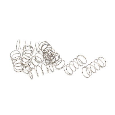 uxcell Uxcell 0.3mmx5mmx10mm 304 Stainless Steel Compression Springs Silver Tone 10pcs